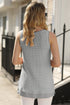 Scoop Neck Waffle Knit Flowy Vest
